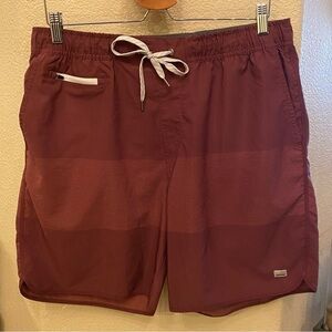 VUORI Men Burgundy Athletic Shorts Size XL